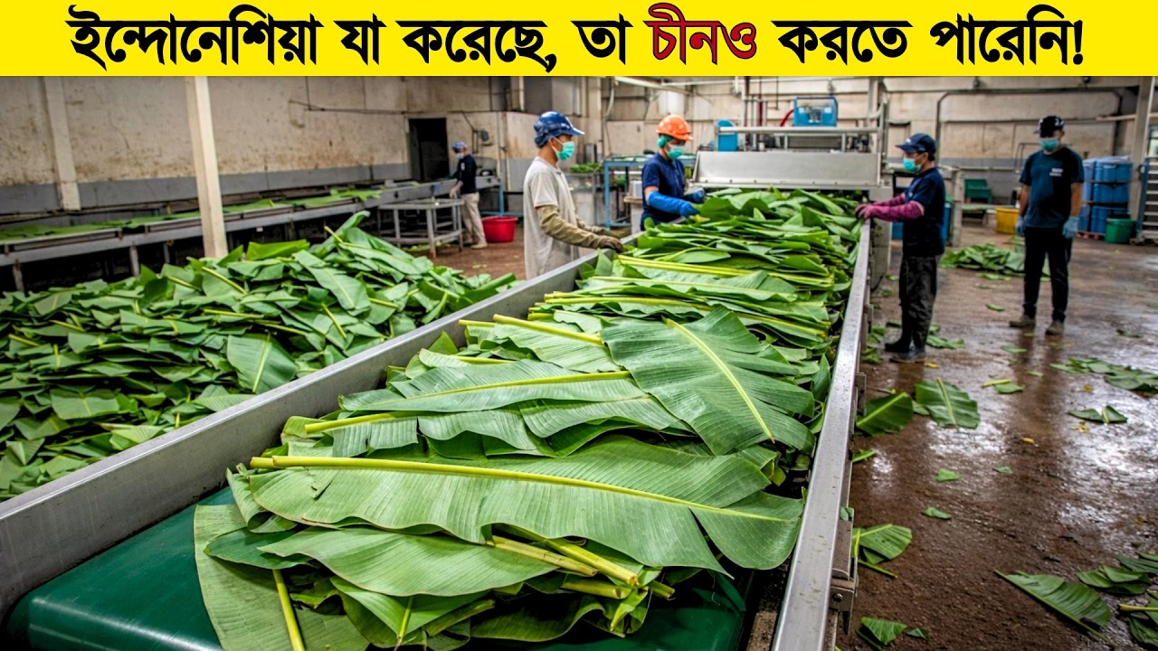 টন টন কলাপাতা দিয়ে ফ্যাক্টরিতে কি করা হয় জানলে অবাক হবেন! Inside the Banana Leaf Factory
