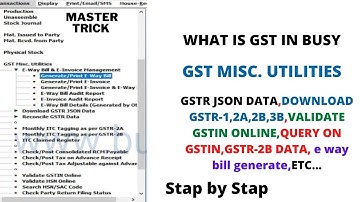 GST MISC. UTILITIES | DOWNLOAD GSTR-1,2A,2B,3B | CHECK PARTY RETURN FILING STATUS | QUERY ON GSTIN