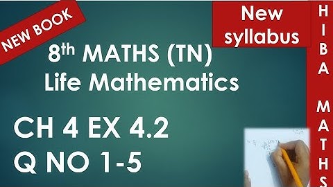8th maths chapter 4 exercise 4.2 question 1-5 tn samacheer 2020-2021 new syllabus