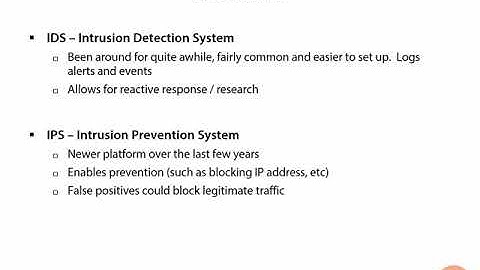 16  Intrusion Detection and Prevention Systems