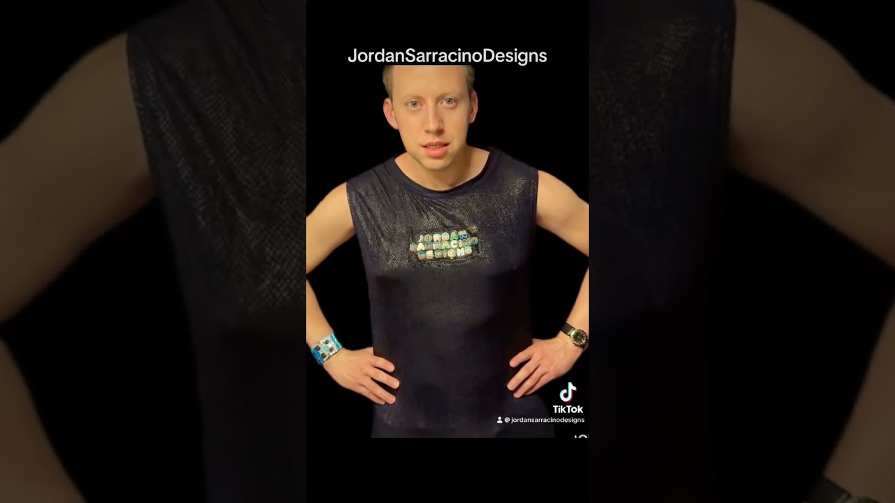 Blue&Gold Metallic Vest 