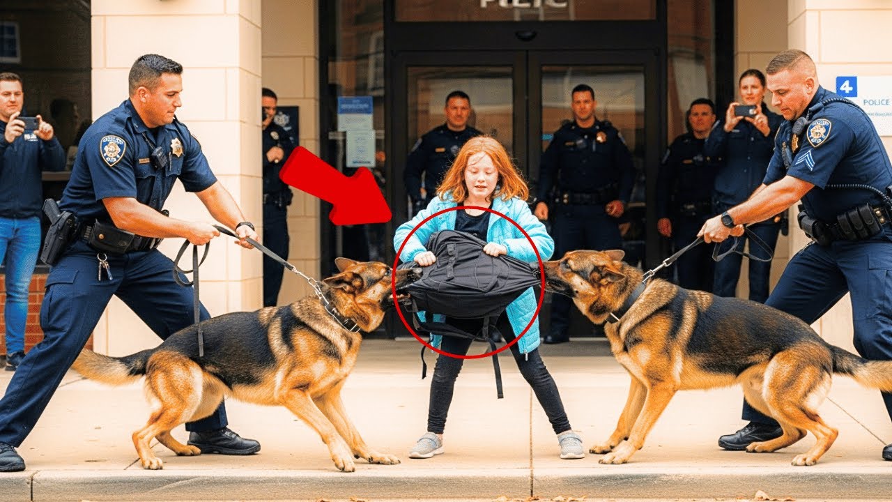 14 Police Dogs Suddenly Surrounded a Little Girl’s Backpack — What Officers Found Inside…