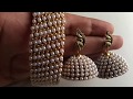 How to make silk thread jewellery set pearl set earrings and bangles