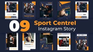 Sport Centre Instagram Story Pack (After Effects template)