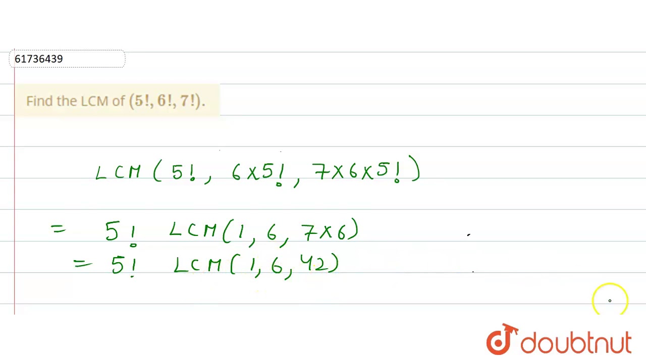 Find The Lcm Of 5 6 7 Youtube