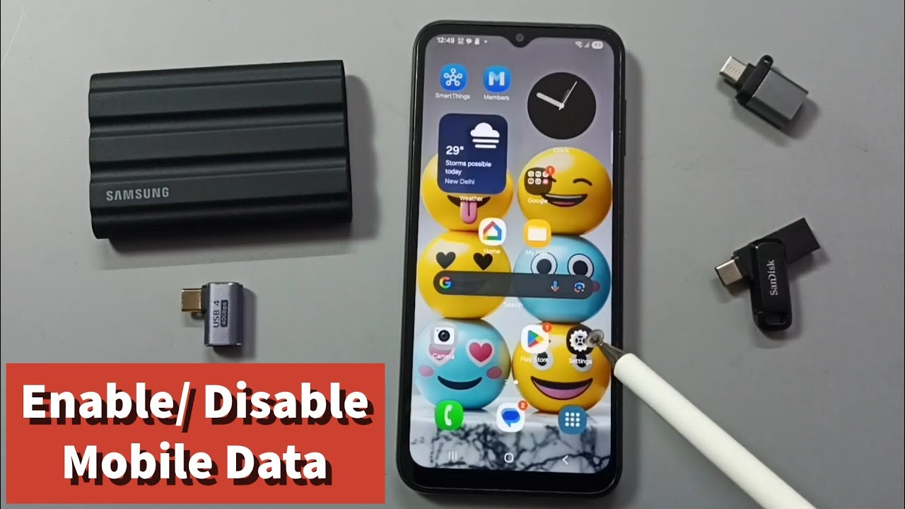 Samsung Galaxy A17 5G | How to Enable / Disable Mobile Data - YouTube