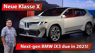 BMW Vision Neue Klasse X concept  2025 iX3 with smaller grille, Teslastyle interior!
