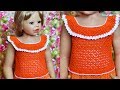 Летняя майка топ крючком на любой возраст. Tank top crochet