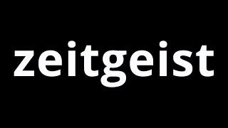 Video Word Of The Day - Zeitgeist