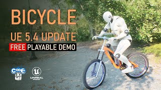 Unreal Engine 5.4 Bicycle Riding System Update - Project   Free Playable Demo