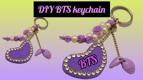 💜Handmade BTS Army ⟬⟭💜 Keychain💜 DIY Tutorial for Fans✨🔥