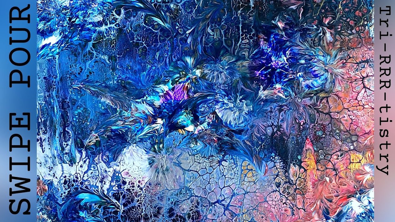 How do you do a Kiss Fluid Art Pour | Swipe | Balloon Smash | Acrylic Pouring | Abstract Art | SAVED