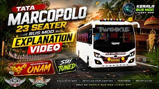 TATA Marcopolo 23 Seater Bus Mod 🔥 | BUSSID & BUSSIN | New Kerala Bus Mod | Release August 26, 2026 screenshot 1