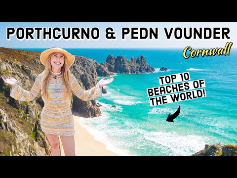 Day Trip to Porthcurno & Pedn Vounder Beach - SO BEAUTIFUL! Cornwall Travel Vlog