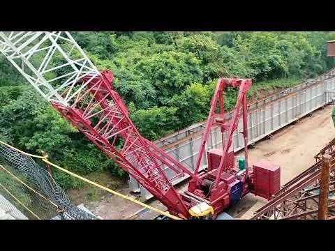 bridge work, Heavy Equipment, Railway Bridge, Crane ,