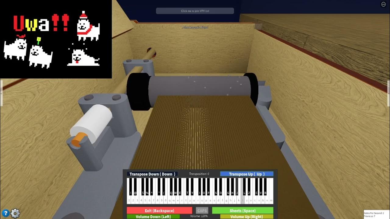 Uwa!! So Temperate - Undertale | [Roblox Piano] - YouTube