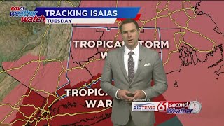 61 Second Weather: Tracking Tropical Storm Isaias