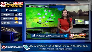 More sun, less wind Sunday with highs near 60