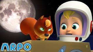 Baby Daniel and Squirrel Explore Space! | 2 HOURS OF ARPO! | Funny Robot Cartoons for Kids!