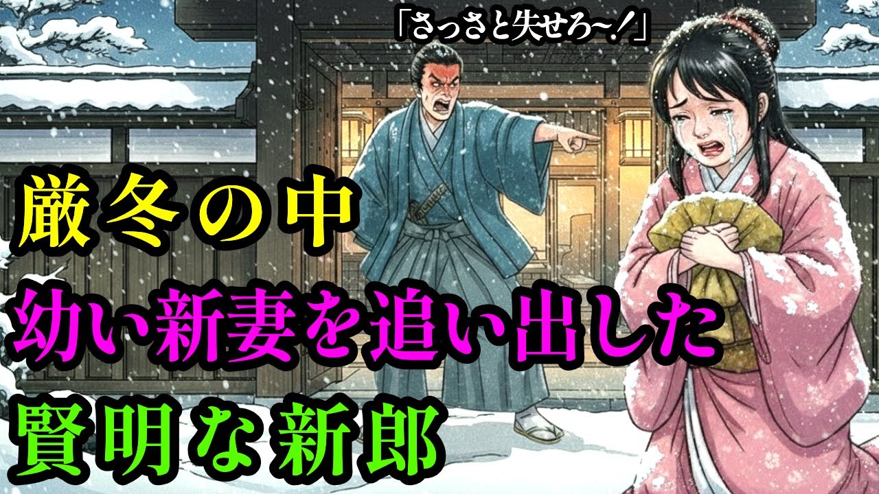 厳冬酷寒に幼い新妻を追い出した賢い花婿と古びた風呂敷.| 江戸時代物語 | 昔話 | オーディオブック睡眠童話 | 伝説民話