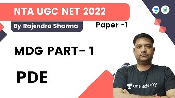 PDE | MDG PART-1 |Paper 1 | NTA UGC NET 2022 | Rajendra Sharma