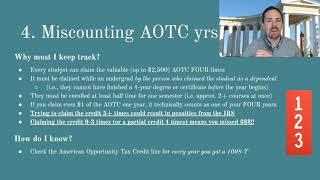 Costly Tax-Filing Mistake #4: Not Tracking Your 4 American Opportunity Tax Credit (AOTC) Years