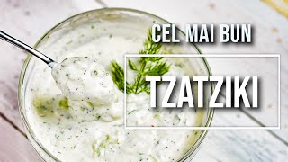 Cel mai bun sos tzatziki !!! Reteta originala. Sos grecesc de iaurt cu castraveti, marar si usturoi