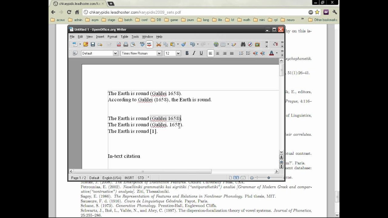 Zotero (02) Intext citations and bibliographic items YouTube