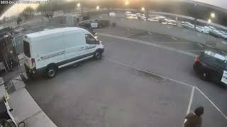 Armed man shot after entering police station lot