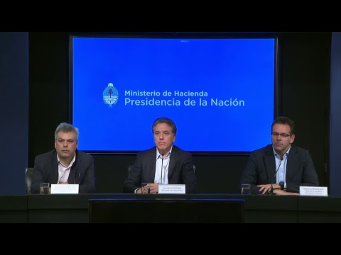 Conferencia de prensa del ministro de Hacienda, Nicolás Dujovne.