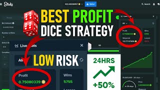 BEST DICE STRATEGY STAKE 2024 | INSANE AFK DICE STRATEGY LOW RISK | DICE AUTO BET STRATEGY STAKE screenshot 5