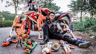 LTT Game Nerf War : Special Police SEAL X Nerf Guns Fight Boss Rocket Pursuing a High-end Wanted Man screenshot 5