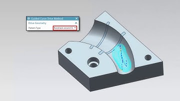 NX 12 CAM: Fixed and Multi Axis Guiding Curves