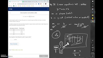 Linear equations word problems: tables | Math Hacks Example Video