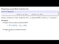 Negating Quantified Statements
