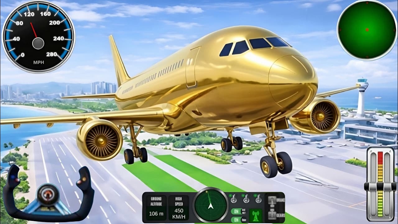 Real Flight Airplane City Pilot Simulator - Plane Boeing Emergency Landing - Android Gameplay