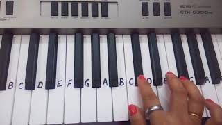 Video thumbnail of "Durga Aarti Jai Ambe Gauri|Keyboard Tutorial|Piano|Harmonium|Easy|slow tutorial"