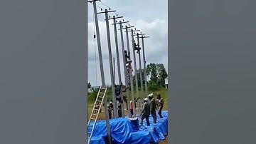 #kptcl Line-Man #gescom #hescom #bescom KPTCL pole Climbing Test #shorts #viralvideo #governmentexam
