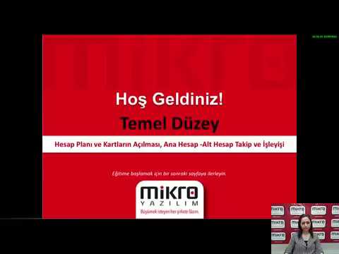 Mikro Yazılım Hesap Planı ve Kartları Eğitimi