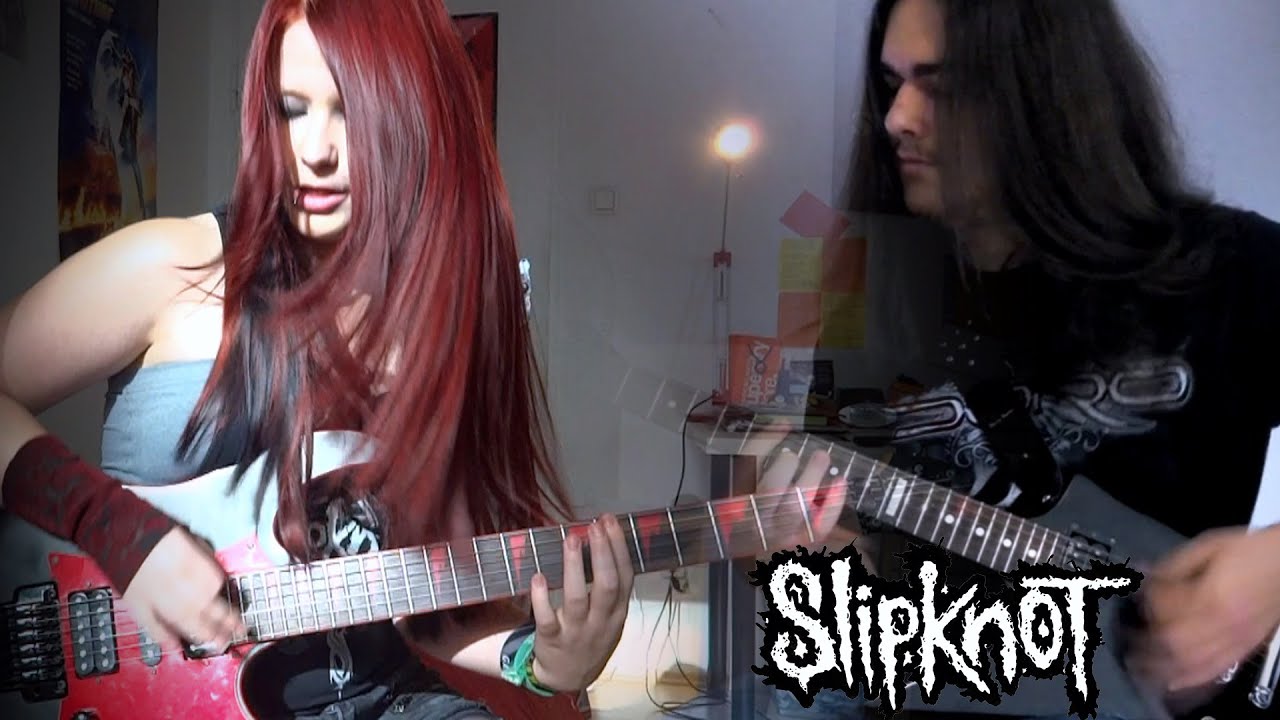 SLIPKNOT - Left Behind [GUITAR COVER] by Jassy J & Chillbelldra