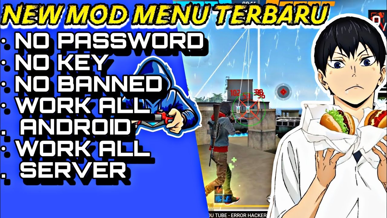 NEW!! MOD MENU LOADER FREEFIRE NO KEY NO PASSWORD NO BANNED ALL SERVER ALL ANDROID WORK 