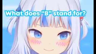 what does b stand for?