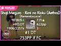osu! | RyuK | Shoji Meguro - Kimi no Kioku (Aethral) [Remembrance] +HD,DT 97.86% 3❌ 622pp | #1 DT