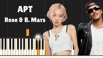 ROSÉ & Bruno Mars - APT. | EASY Piano Tutorial with Isolated Vocals & Drums