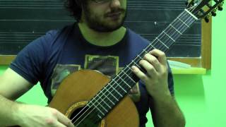scales for classic guitar (a.segovia) fa# (diesis) or solb (bemolle) minor (minore)