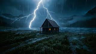 ⛈️ Dark Thunderstorm in a Quiet Valley | Heavy Rain & Intense Thunder for Deep Sleep