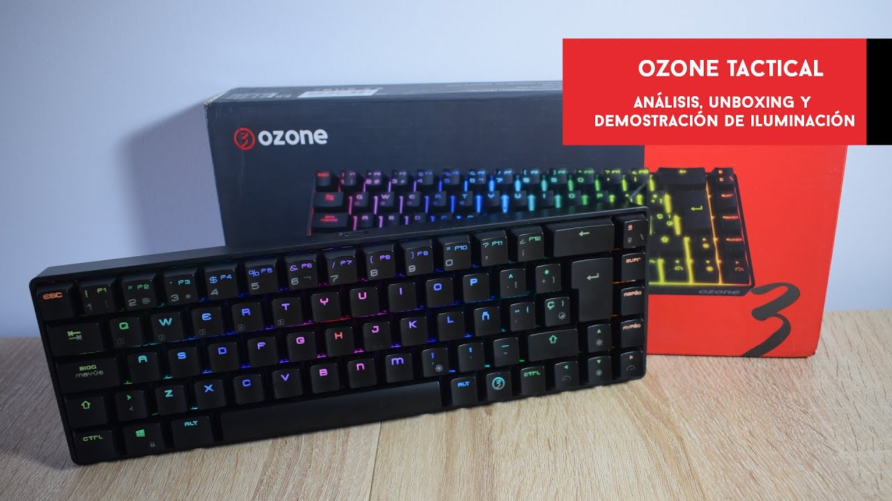 Ozone Tactical. Análisis y muestra de iluminación del teclado mecánico  wireless 65%