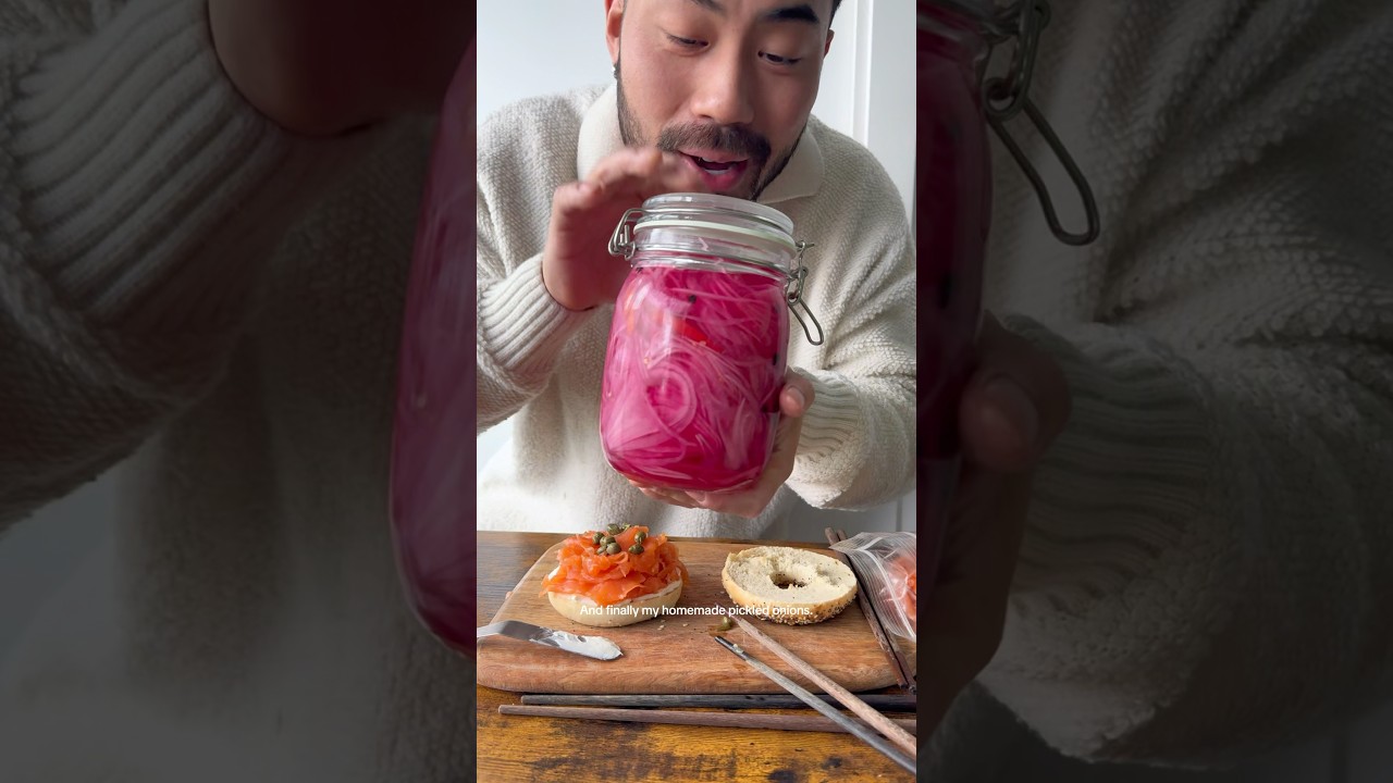 Testing my homemade lox bagel