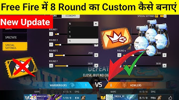 8 round ka custom kaise banaen | free fire max mein 8 round ka custom kaise banaen