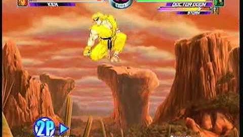 MvC2 Online (360): Synkiller vs Brett (first to 10) part 1 .:5.12.10:.
